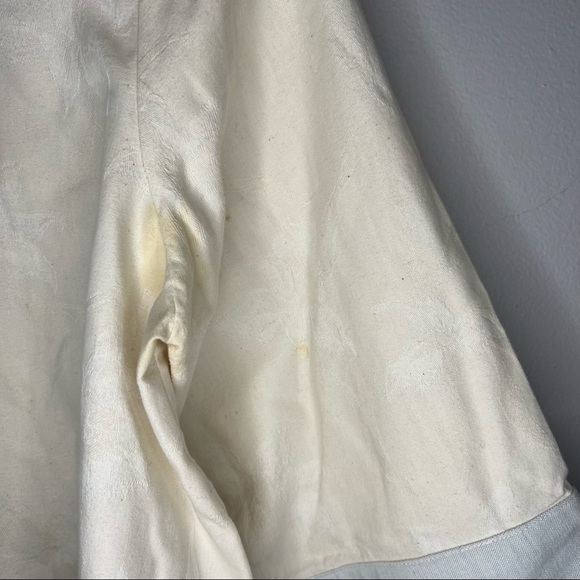 CF Goldman 3/4 Sleeve Linen Blend Jacquard Colorblock Top 0 FLAW - Picture 10 of 14